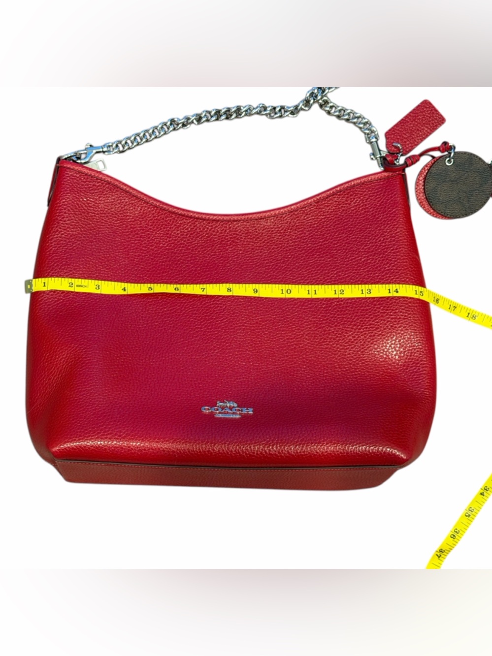 Coach Laurel Shoulder Bag Dark Cardinal Red & Walnut NWOT - Picture 11 of 15